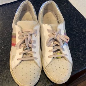 Meline leather rainbow sneakers